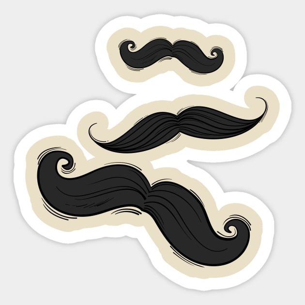 Mustache Sticker by Weldi - 33 Studio Design